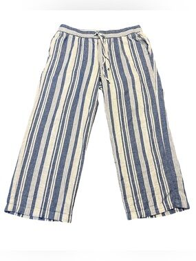 Old Navy Blue and White Striped Wide Leg Pants